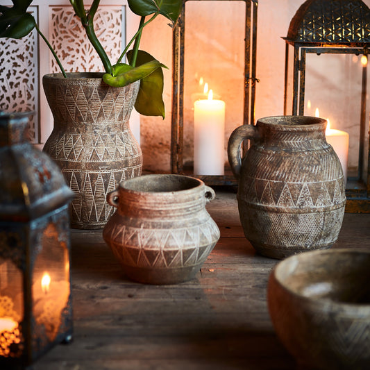 Helios, terracotta pot, large