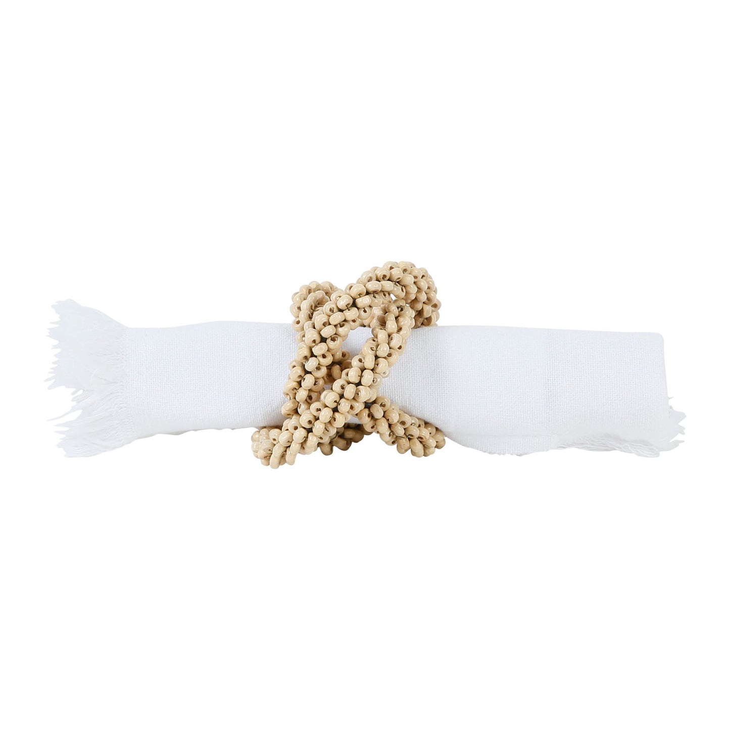 Natural ring beads napkin holder
