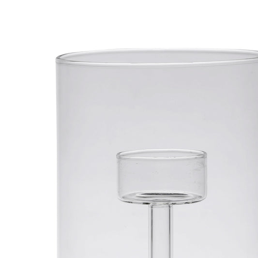 Large glass tealight holder