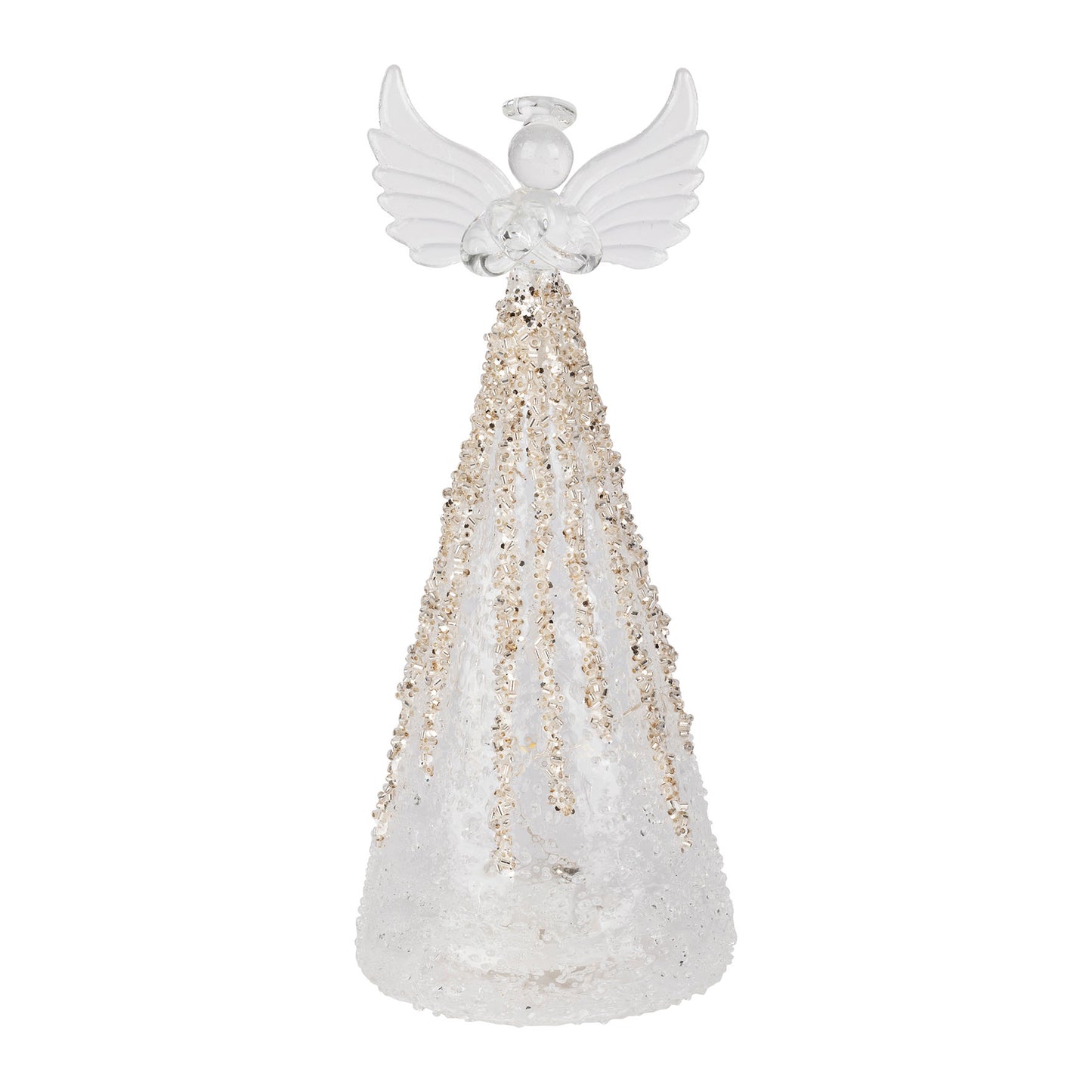 Large LED decorative glitter angel