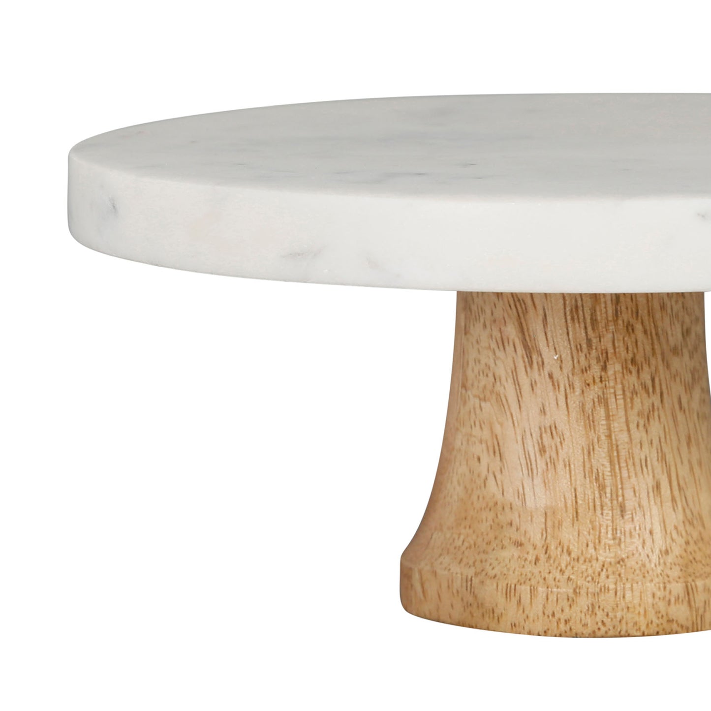 Small marble & wood cake stand