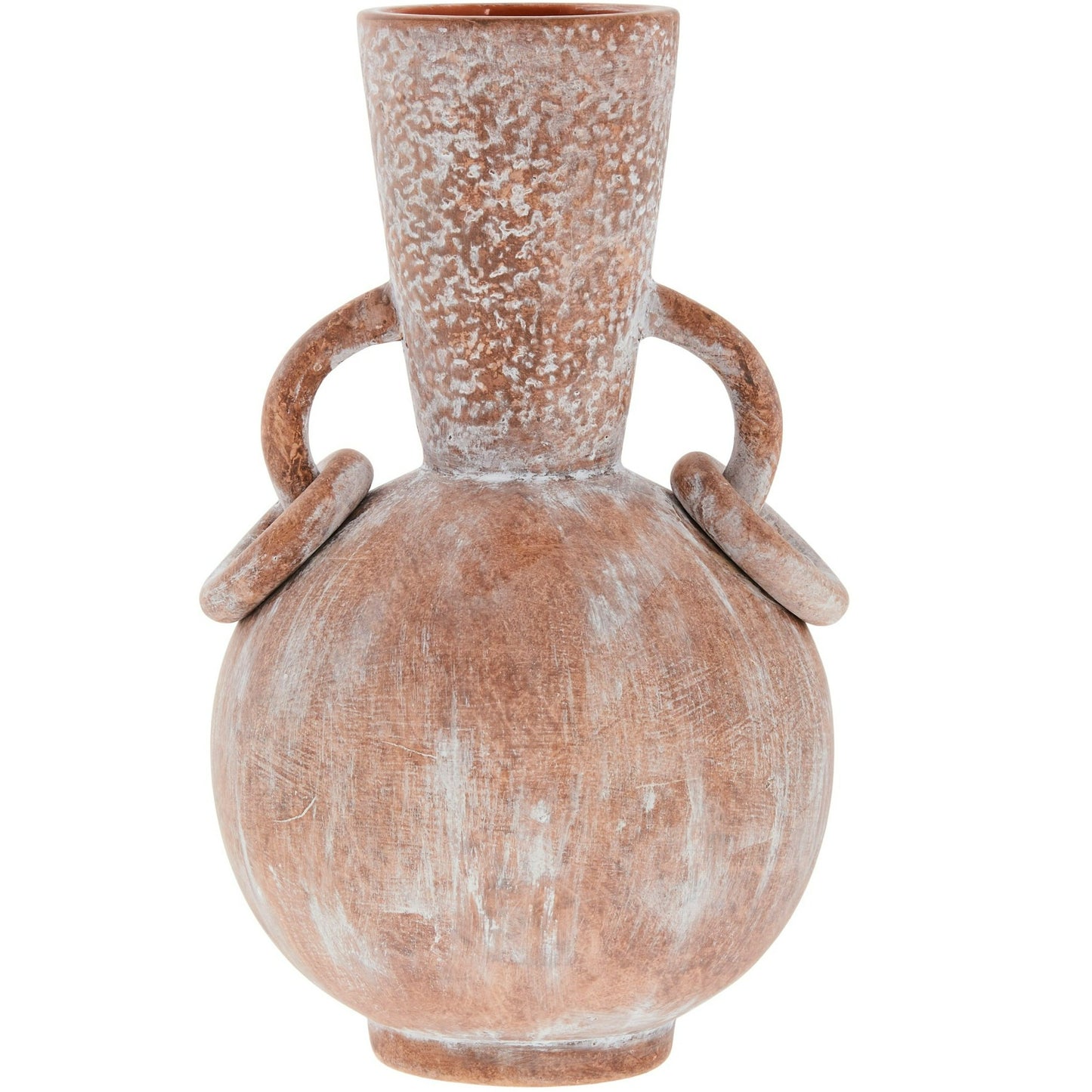 Terracotta vase with handles