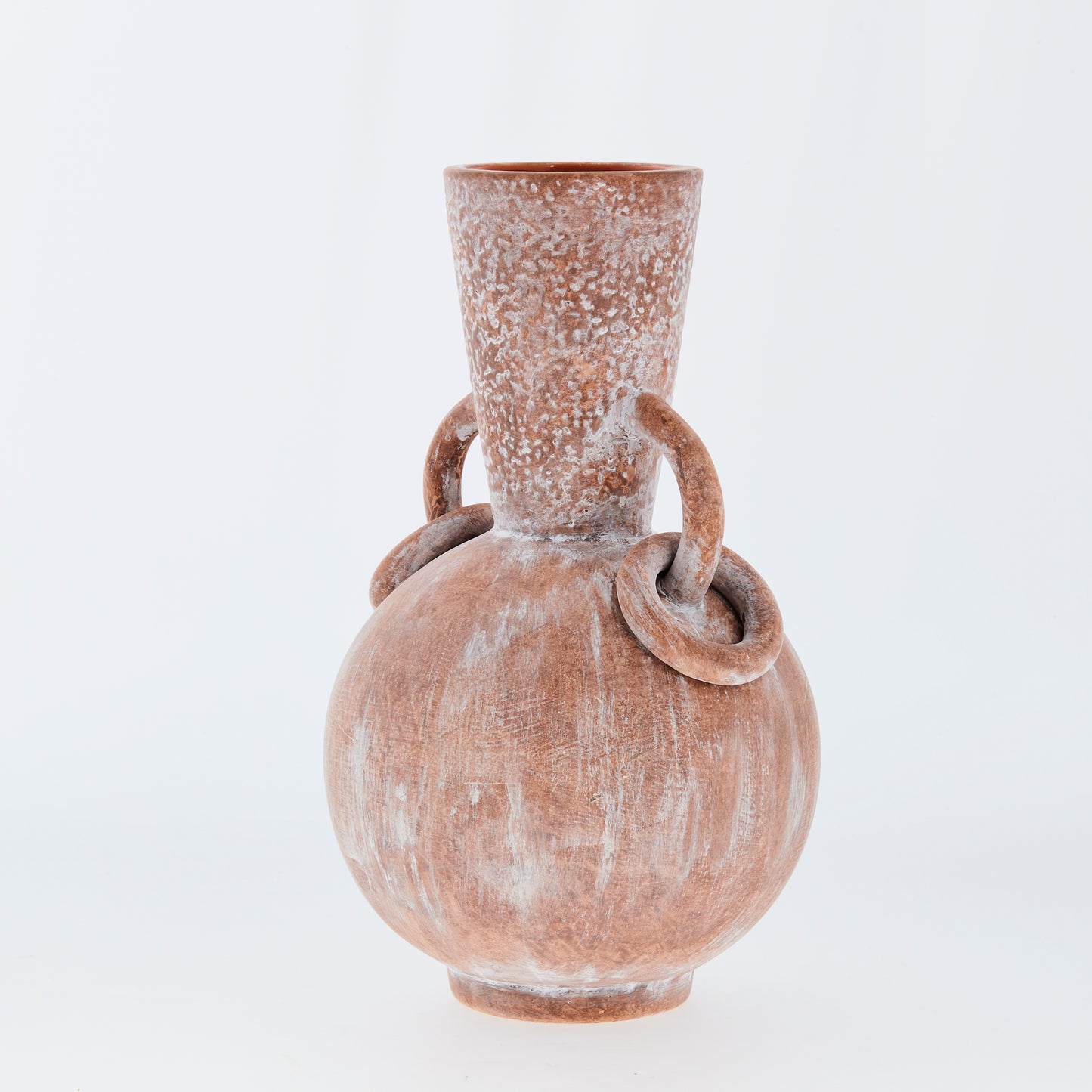 Terracotta vase with handles