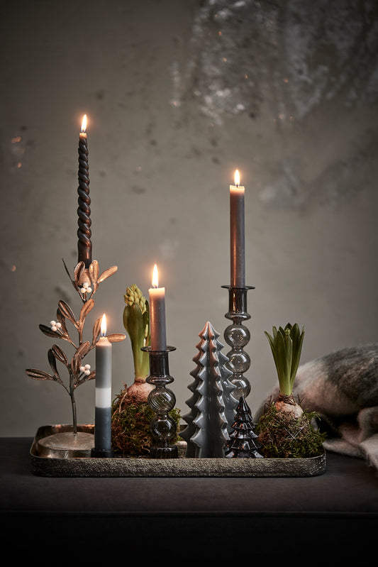 Hammered silver decorative tray