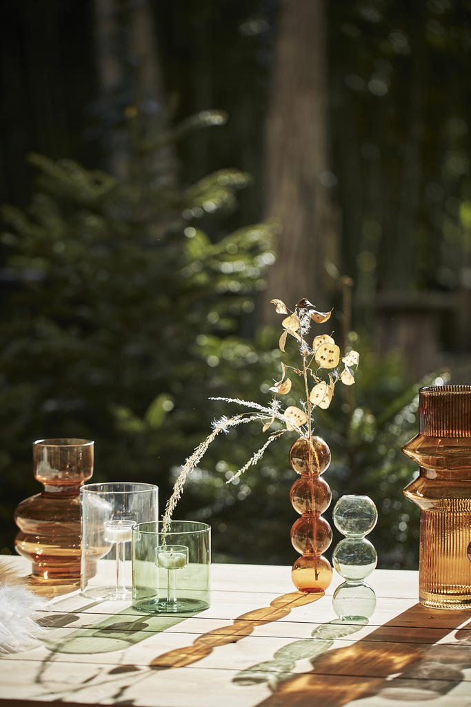 Large glass tealight holder