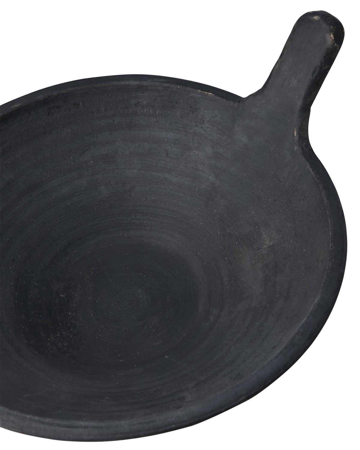 Large decorative terracotta bowl with handle