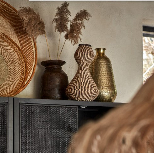 Large brown urn