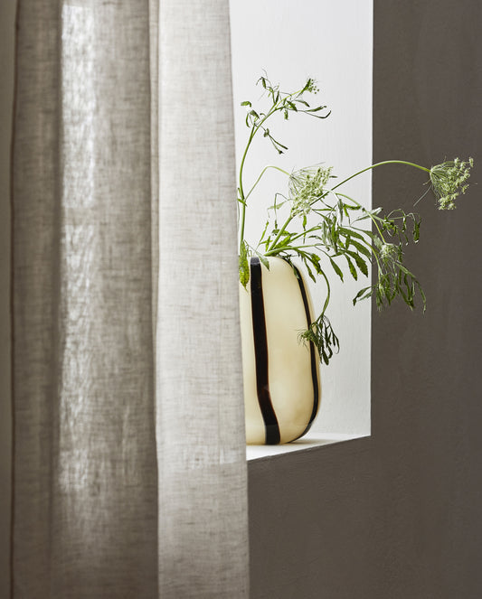 Handmade vase with stripes, large