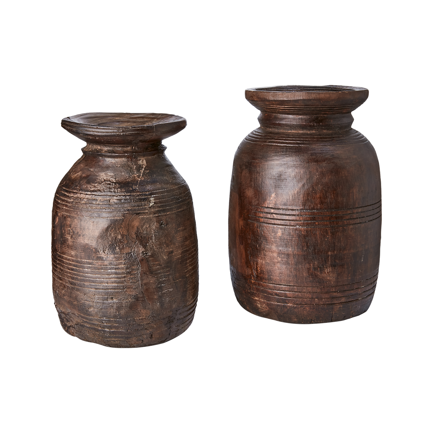 Large brown urn