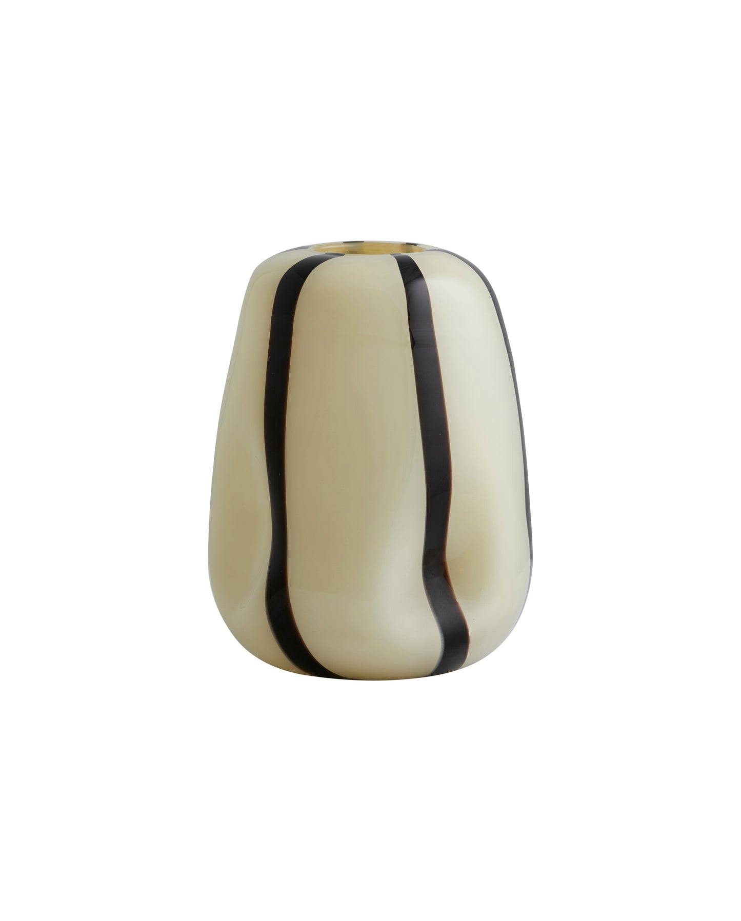 Handmade vase with stripes, large