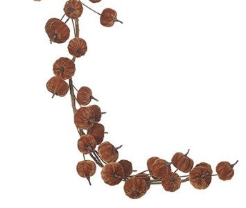 Velvet pumpkin garland