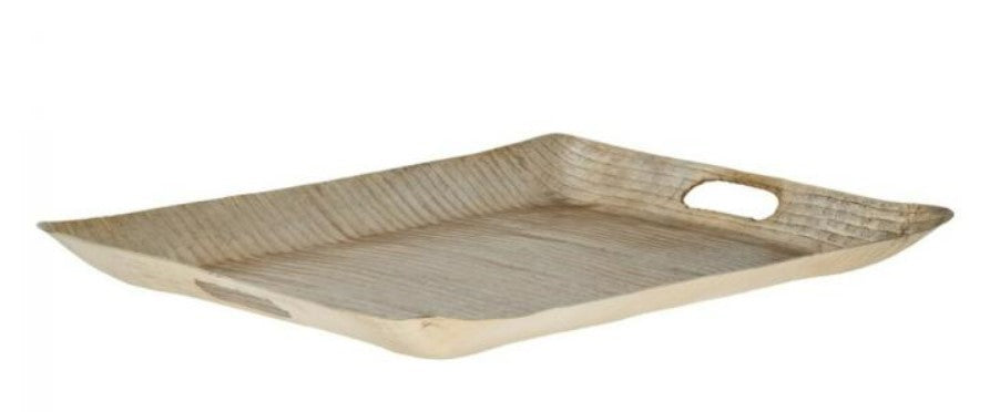 Large rectangular decorative hammered gold tray