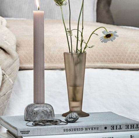 Blush textured candles, set of 2
