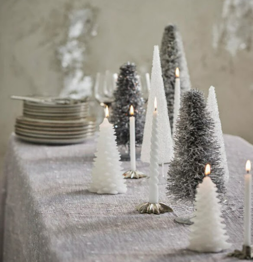 Pale gold star candle holder, 8cm