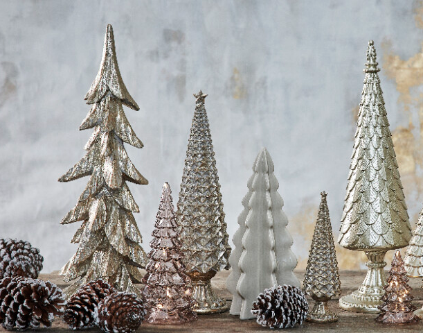 Silver Christmas tree, 44cm