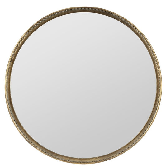 Set of 2 iron & mirror gold trays