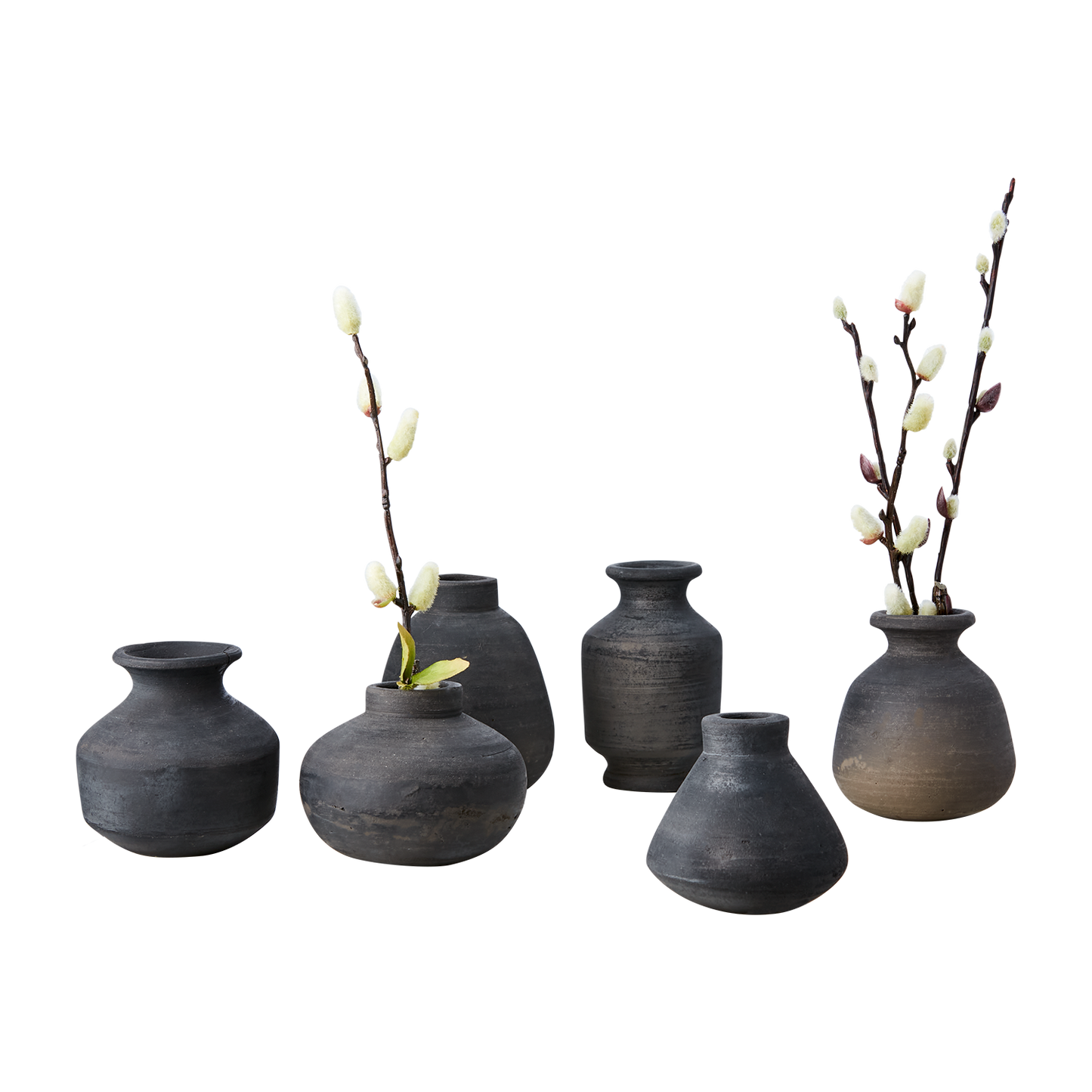 Set of 6 small pots- Various sizes