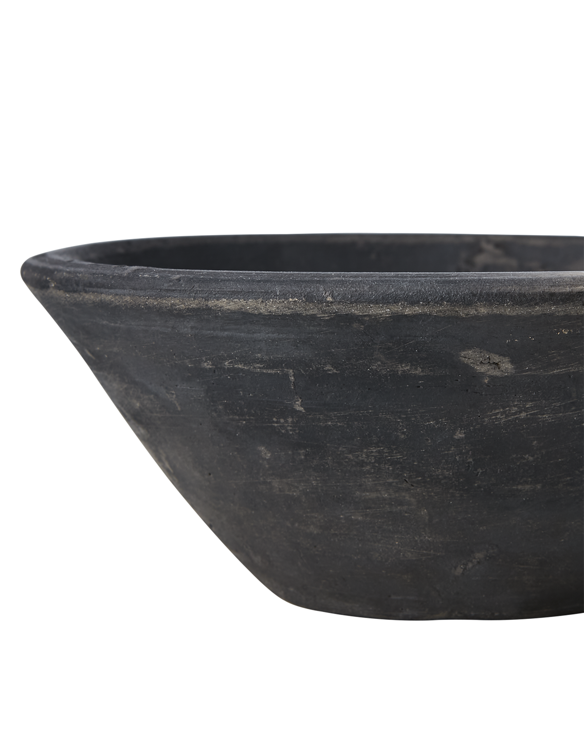 Small decorative terracotta bowl with handle