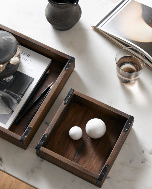 Vintage Indian wood square box