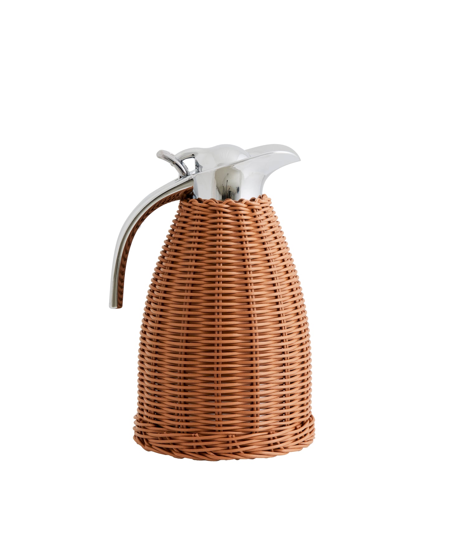 Thermos jug with rattan finish