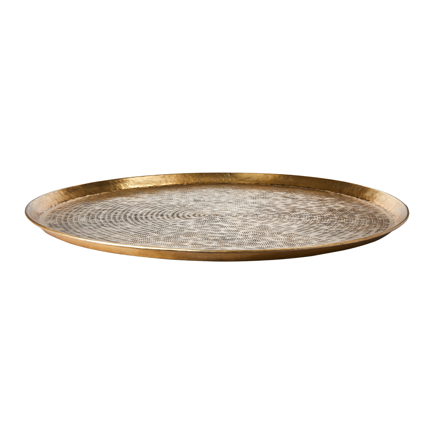 Solenne Brass Finish Round Tray