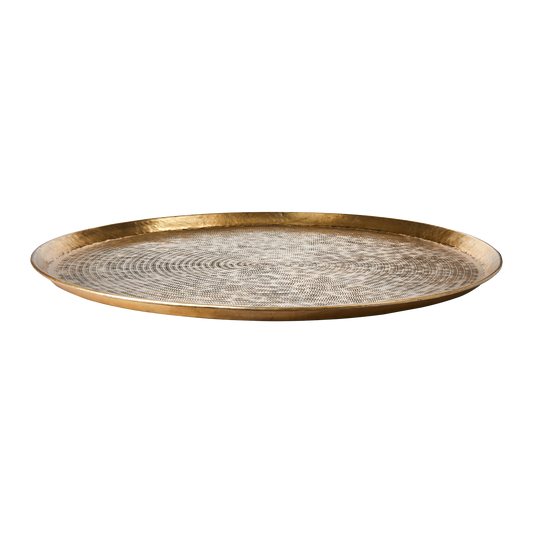 Solenne Brass Finish Round Tray