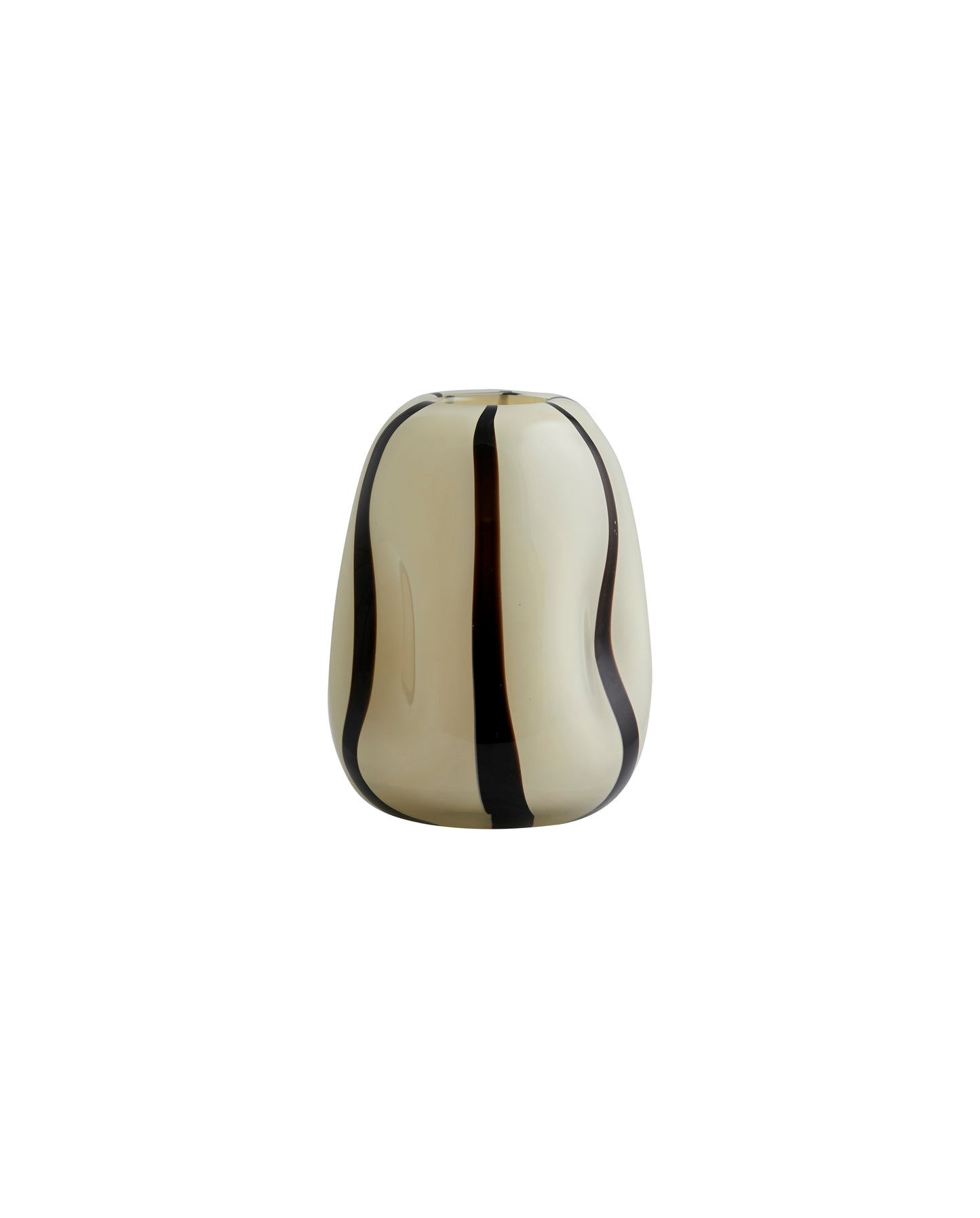 Handmade vase with stripes, small