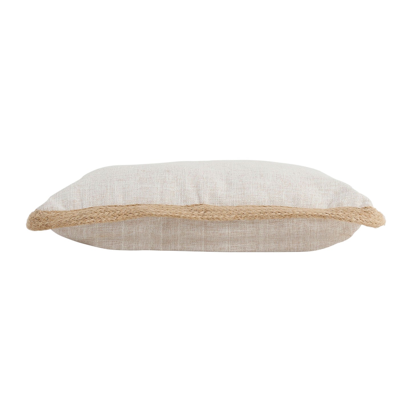 Jute bordered cushion, 50x30cm