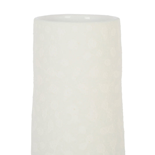 Tall white stoneware vase, 43cm