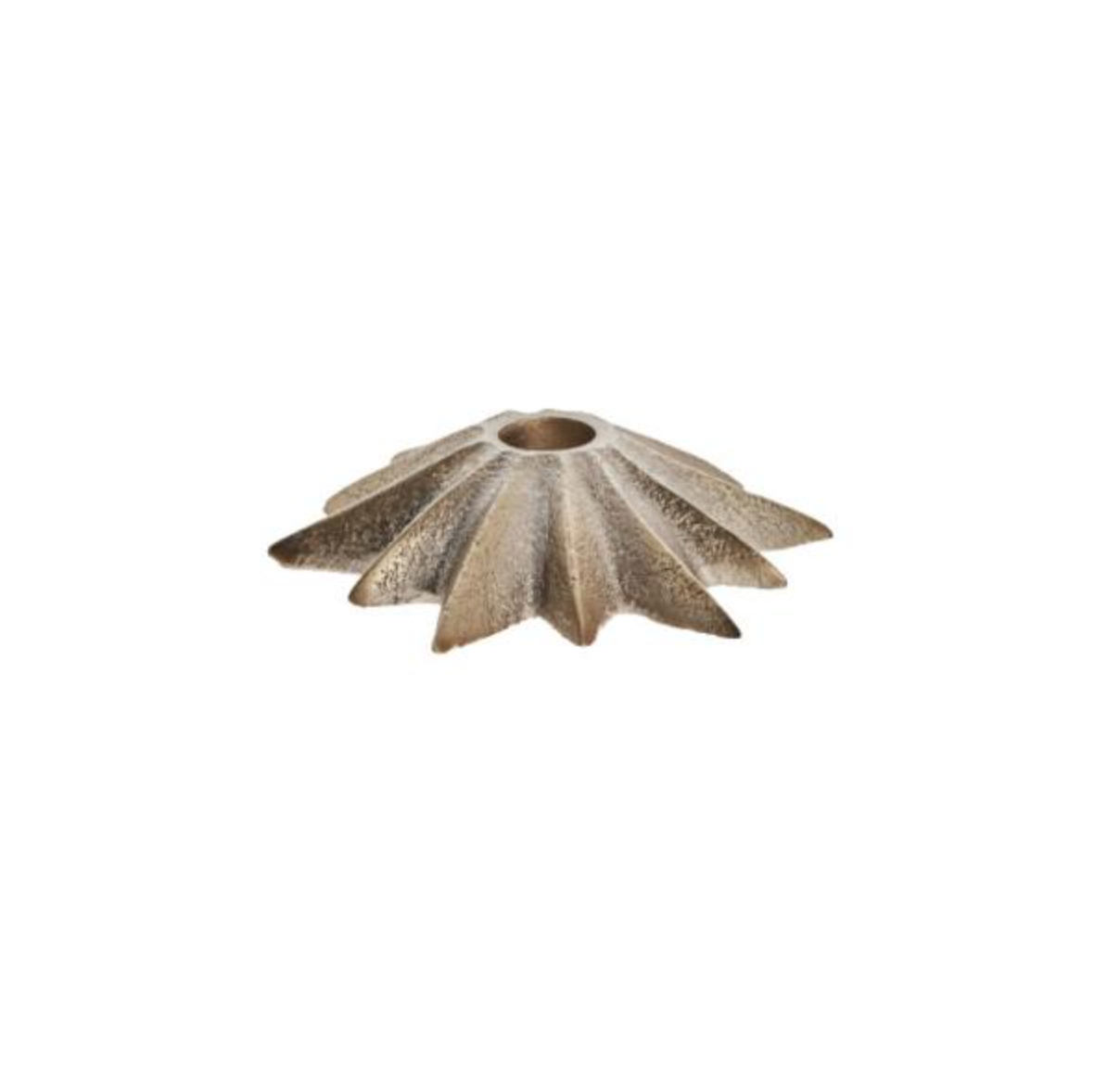 Pale gold star candle holder, 8cm