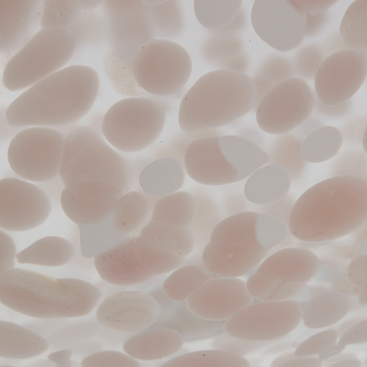 Medium patterned glass vase, blush