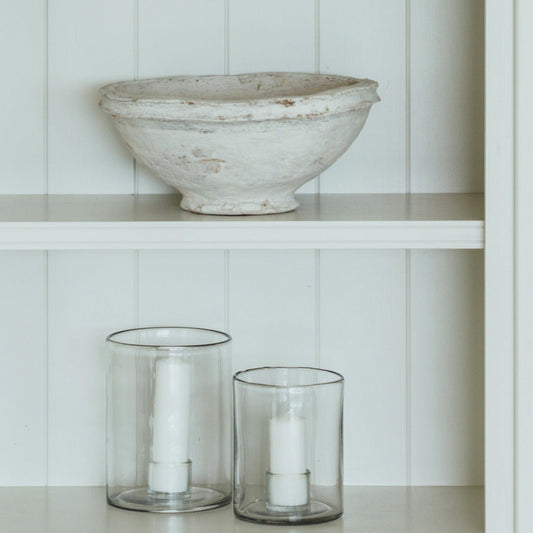 Double-walled glass candle holder, small