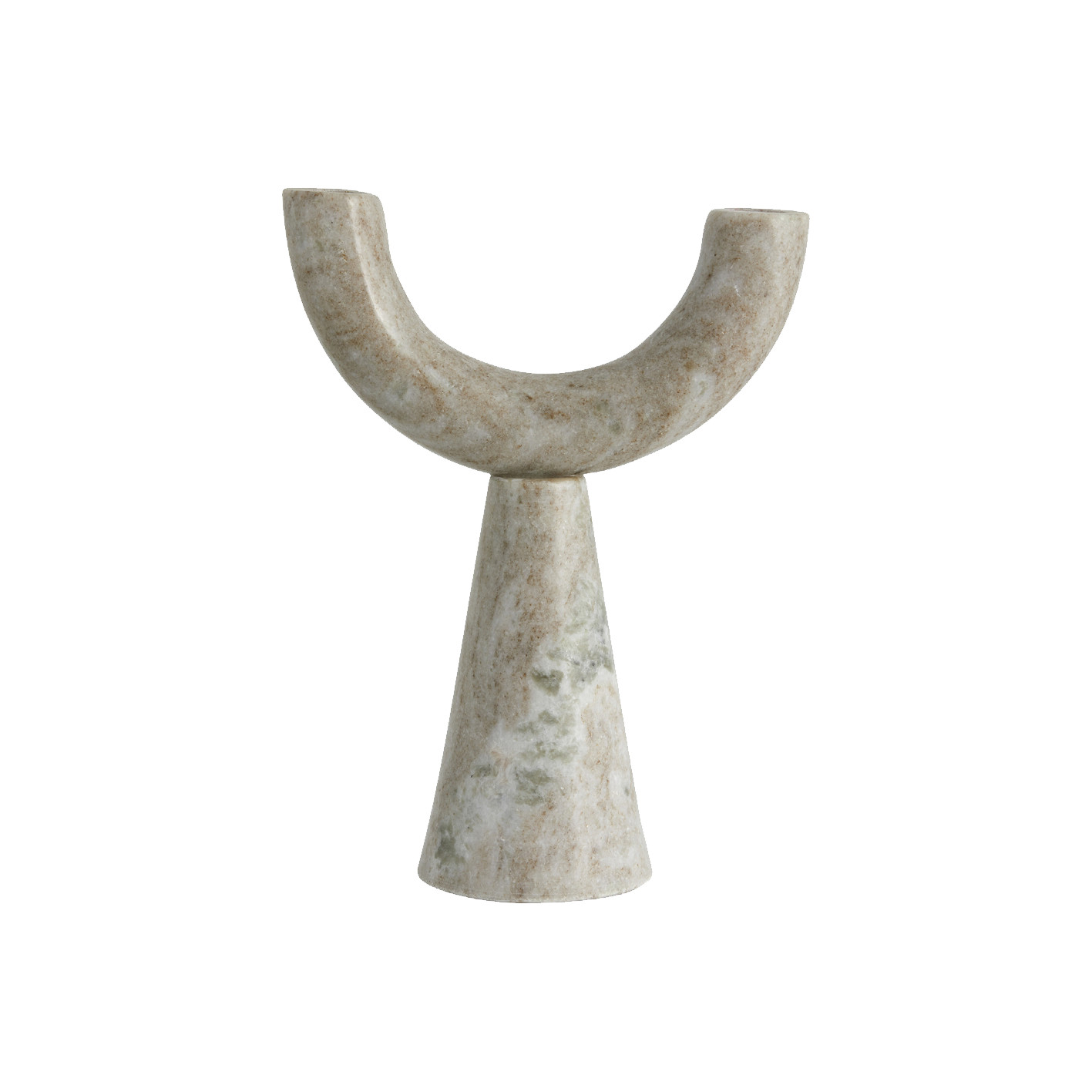 Marble sculptural candle holder