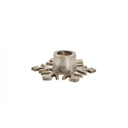 Pale Gold Snowflake Candle Holder 9.5cm