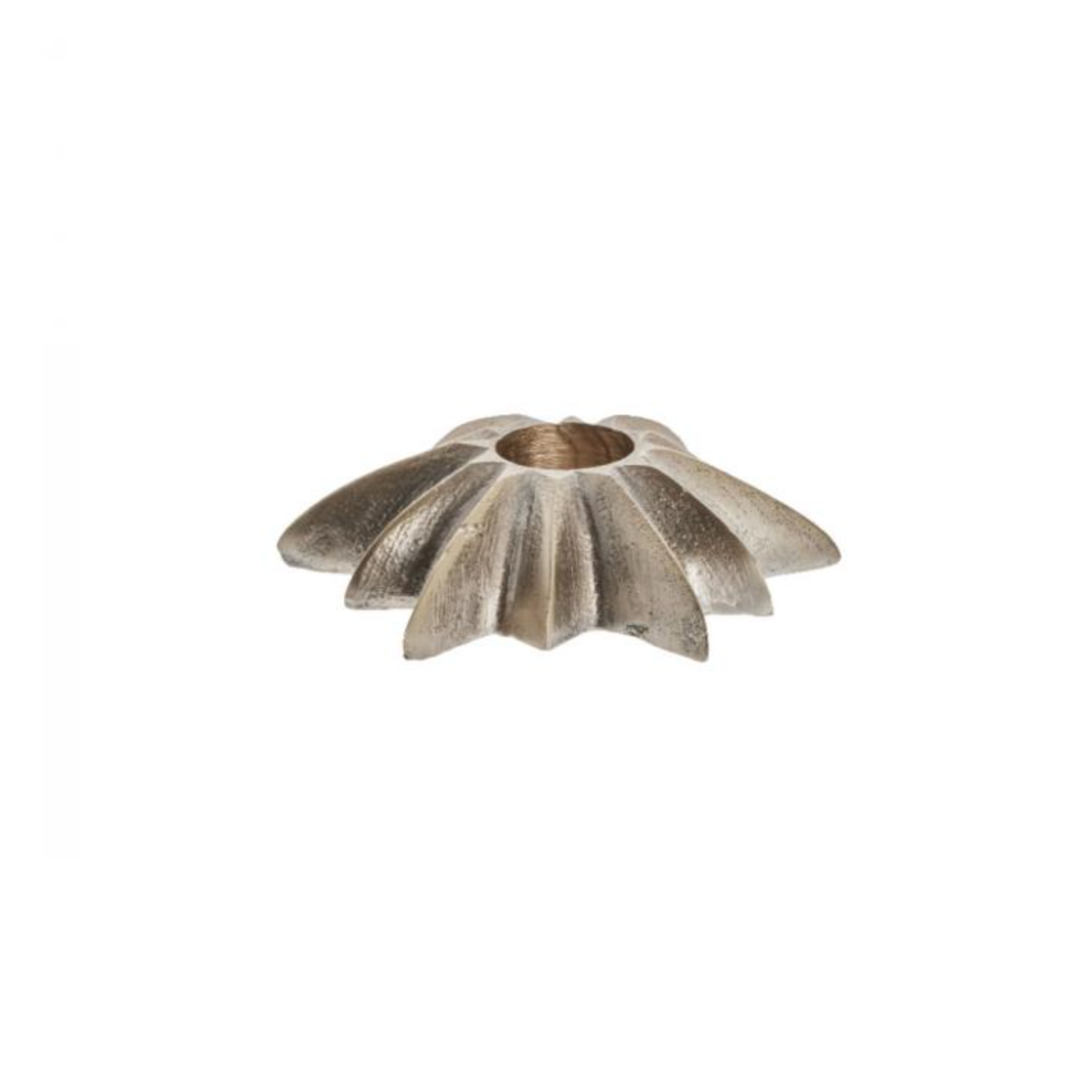 Pale gold star candle holder, 9.5cm