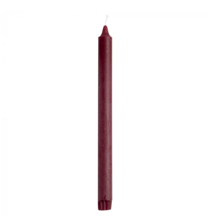 Brick-Red Tapered Candle