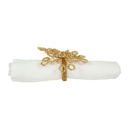 Embellished Gold Beaded Napkin Ring