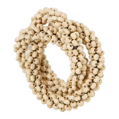 Natural ring beads napkin holder