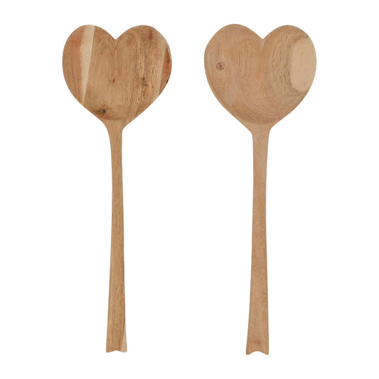 Wooden salad serving set of 2