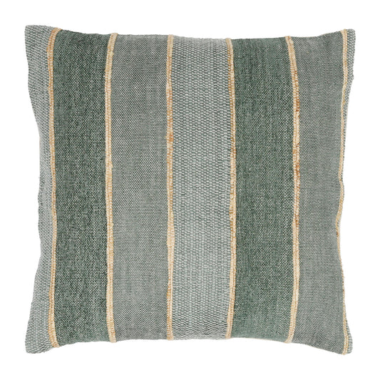 Beach house striped cotton cushion, 45x45cm