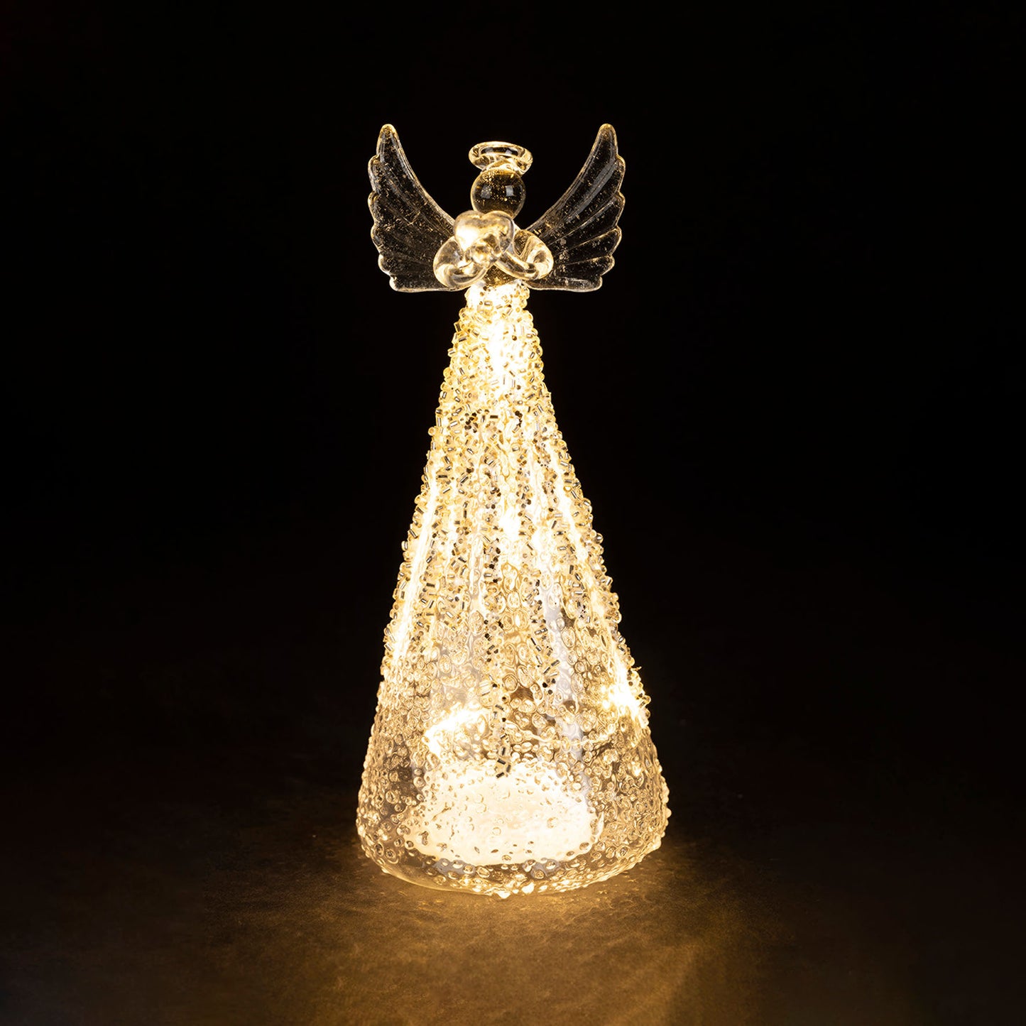 Small LED decorative glitter angel