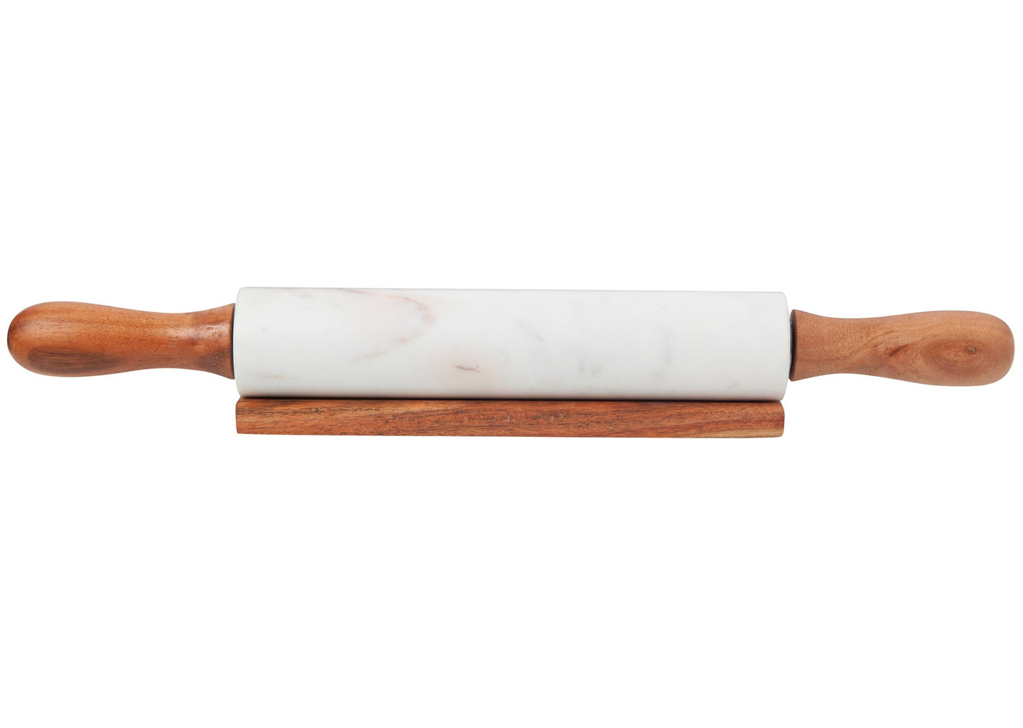 Marble & wood rolling pin with rest
