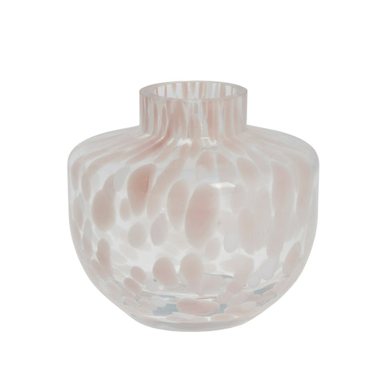 Small painted glass vase, blush