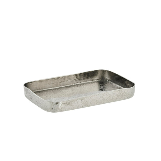 Small hammered silver decorative tray