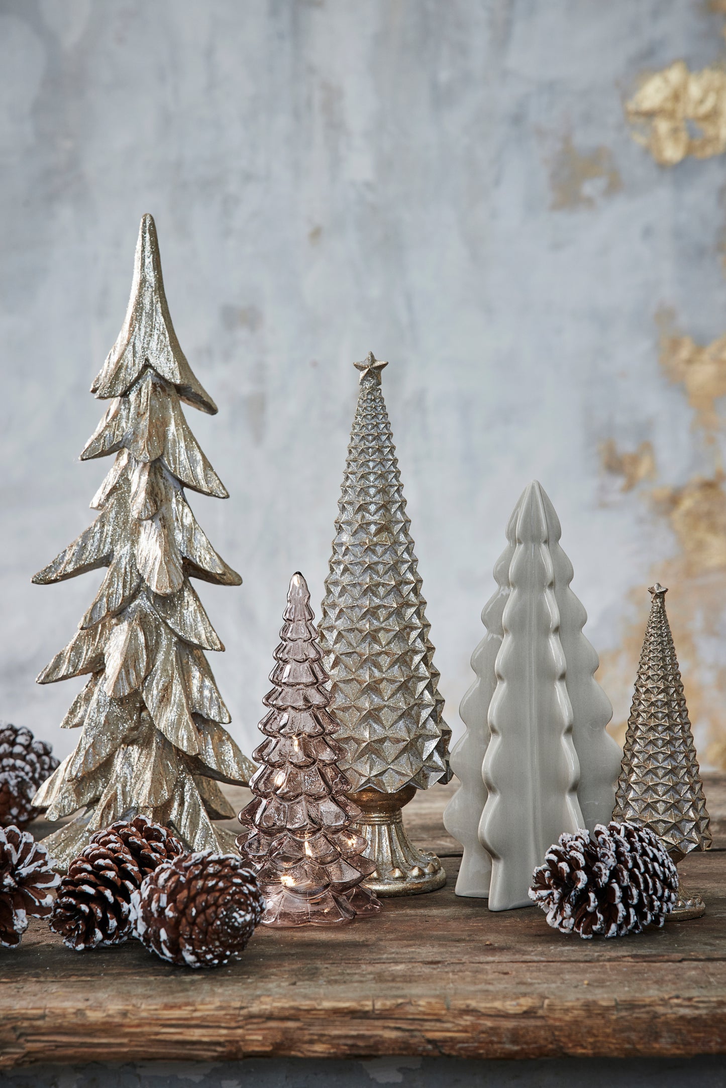 Pale gold Christmas Tree, 29cm