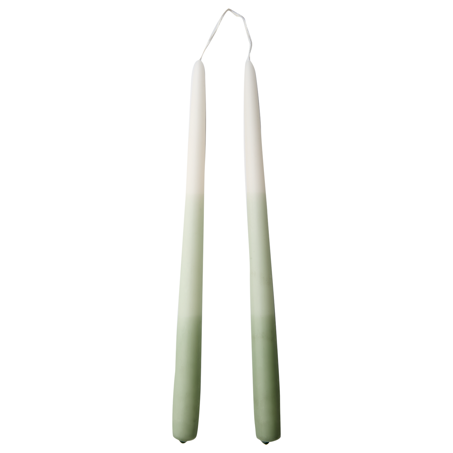 Coloured candles, green - Set of 2