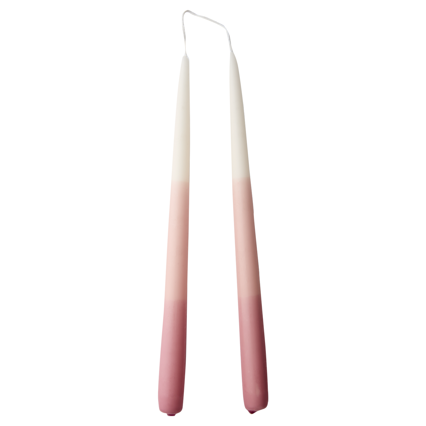 Coloured candles, pink - Set of 2