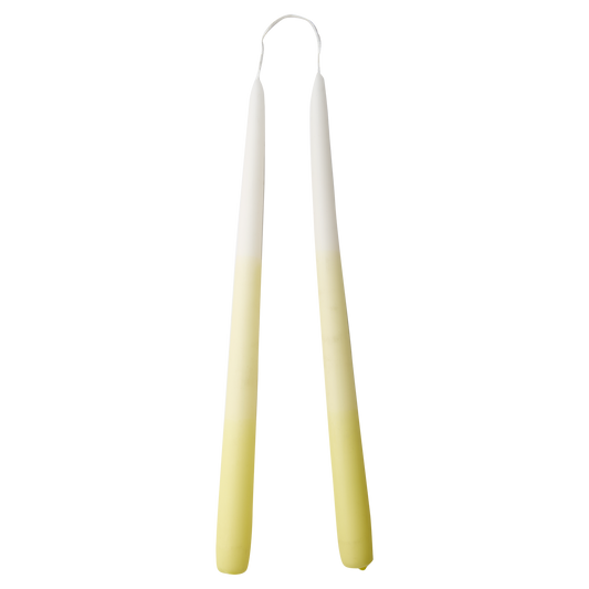 Coloured candles, yellow - Set of 2