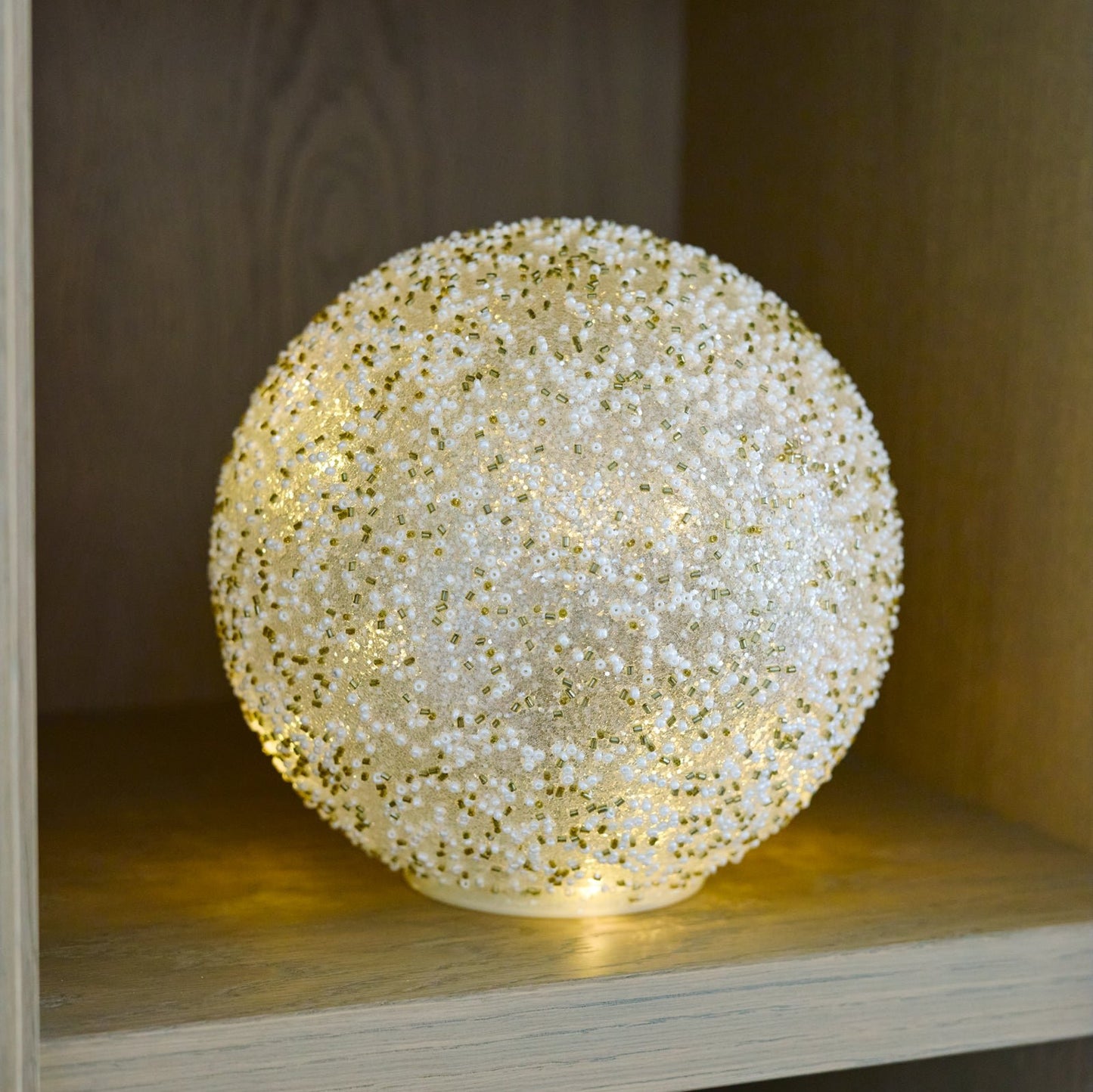 LED sparkling gold sphere - Large