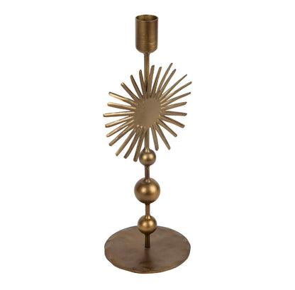 Gold Sunburst Candle Holder Large